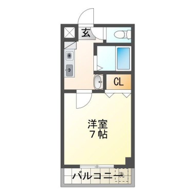 中前川町 マンション 1K 302の間取り図