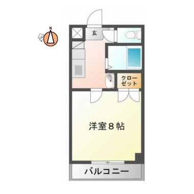 中前川町 マンション 1K 303の間取り図