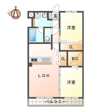 八万町 マンション 2LDK 103の間取り図