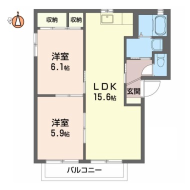 シャーメゾン ヴァイデ A棟 A201の間取り図