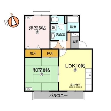 マリレーヴ内浜 202の間取り図