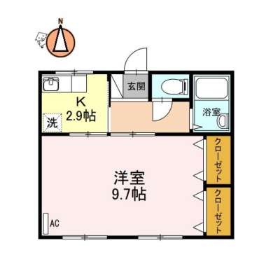 新浜マンション 101の間取り図