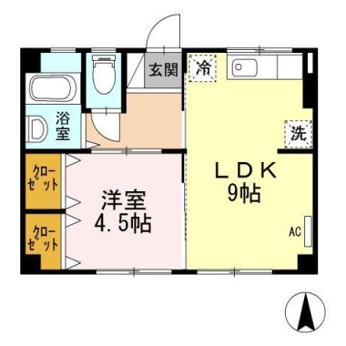 新浜マンション 104の間取り図