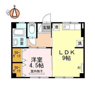新浜マンション 302の間取り図