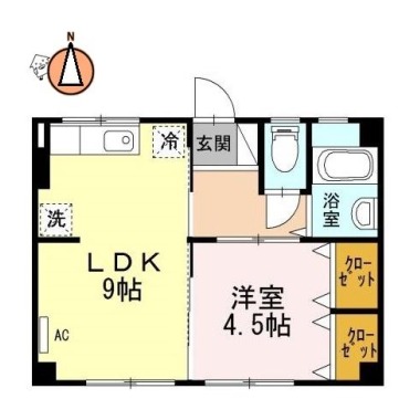 新浜マンション 303の間取り図