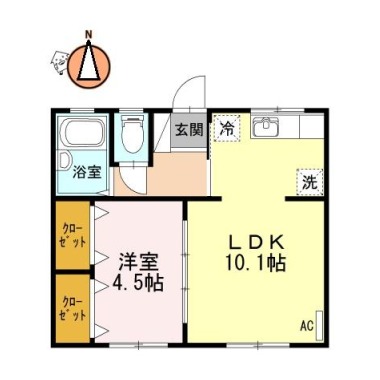 新浜マンション 304の間取り図