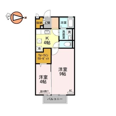 ディアコート弐番館 102の間取り図