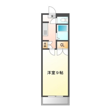 西新浜町 マンション 1K 302の間取り図