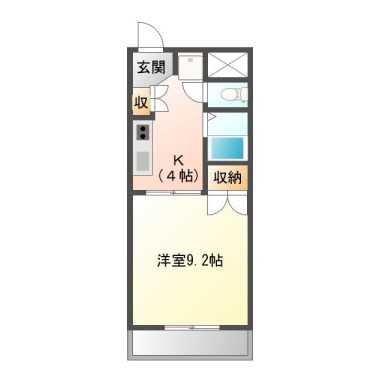 K’sガーデン住吉 104の間取り図