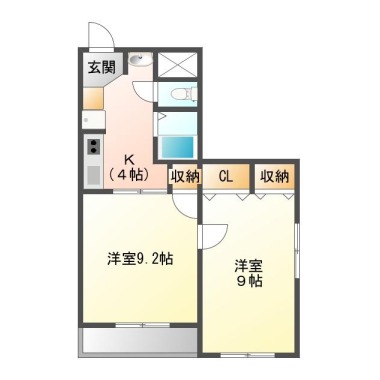 K’sガーデン住吉 201の間取り図