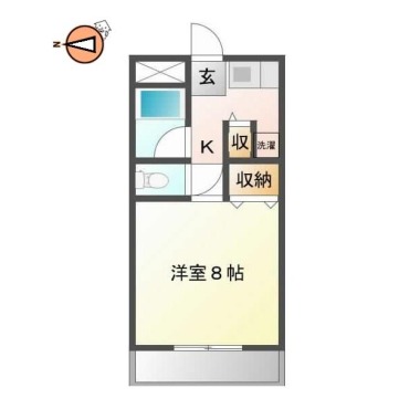 南蔵本町 マンション 1K 321の間取り図