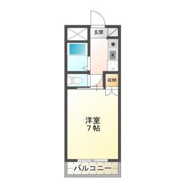 佐古一番町ハイツ 201の間取り図