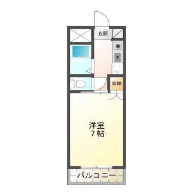 佐古一番町ハイツ 202の間取り図