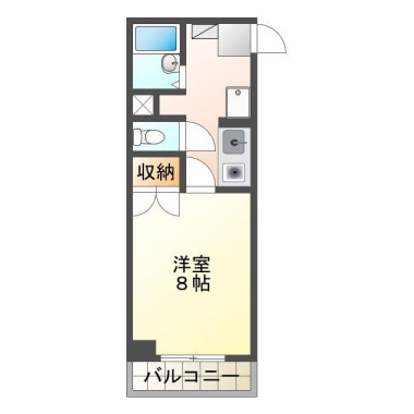 佐古一番町ハイツ 506の間取り図