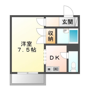 リバーサイド佐古 201の間取り図