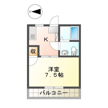 蔵本ハイツ 103の間取り図