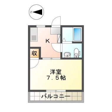 蔵本ハイツ 103の間取り図