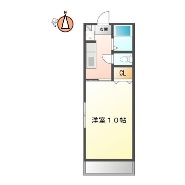 南昭和町 マンション 1K 105の間取り図