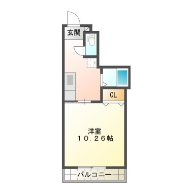 南昭和町 マンション 1K 201の間取り図