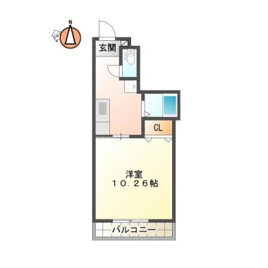 南昭和町 マンション 1K 301の間取り図
