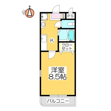 ハウスパンプキン 201の間取り図