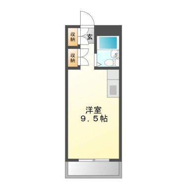 蔵本元町 マンション 1R 202の間取り図