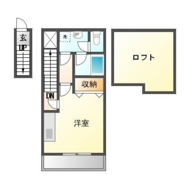 ラヴィ・アン・ドゥI 205の間取り図