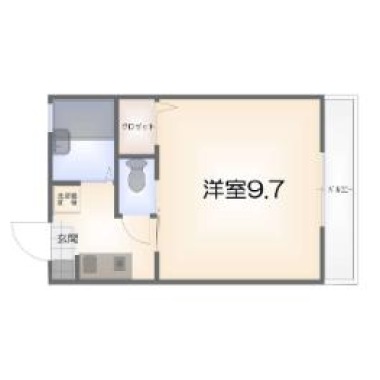 沖浜町 アパート 1K 202の間取り図