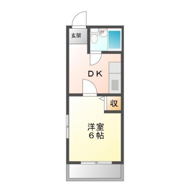 出来島本町 マンション 1K 301の間取り図