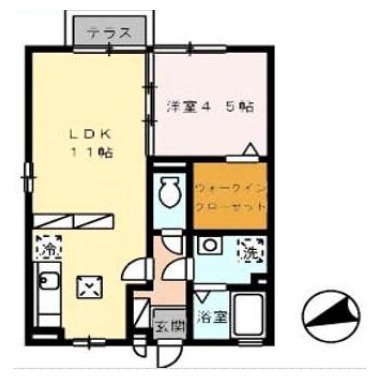 ラフィーネ 102の間取り図