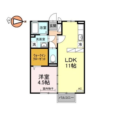 ラフィーネ 203の間取り図