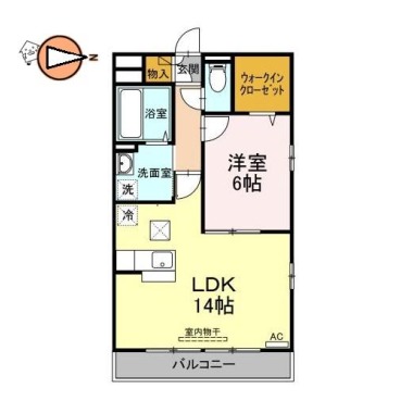 リバーパークA棟 101の間取り図