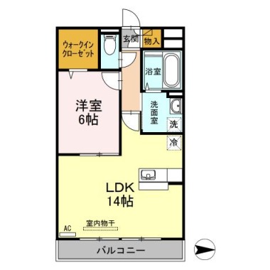 リバーパークA棟 306の間取り図