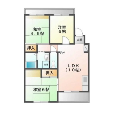 北田宮 マンション 3LDK 303の間取り図