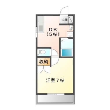 吉野本町 マンション 1DK 303の間取り図