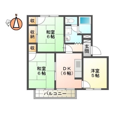 フレグランスヒデ A202の間取り図