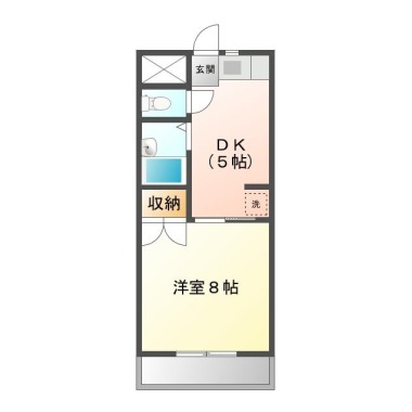 住吉 マンション 1DK 101の間取り図