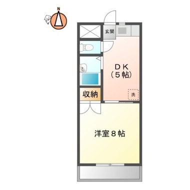 住吉 マンション 1DK 302の間取り図