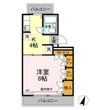 ハイツ伊世 105の間取り図