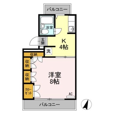 ハイツ伊世 201の間取り図