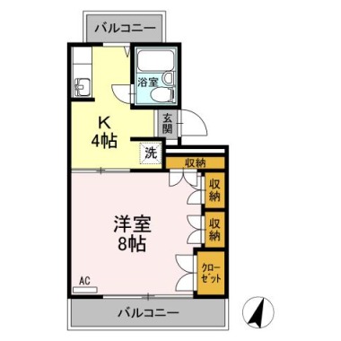 ハイツ伊世 202の間取り図