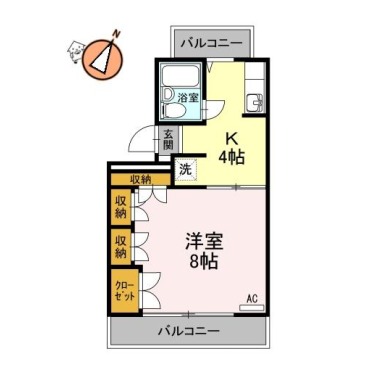 ハイツ伊世 203の間取り図
