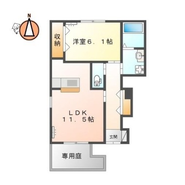 CADEL南昭和 101の間取り図