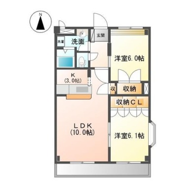 グレースヴィラ中吉野 501の間取り図