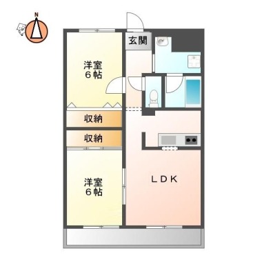 スターハイツ(北矢三) 402の間取り図