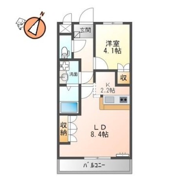 Comforce 橋本 206の間取り図