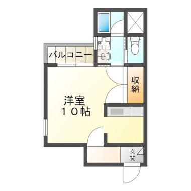 山城西 マンション 1R 202の間取り図