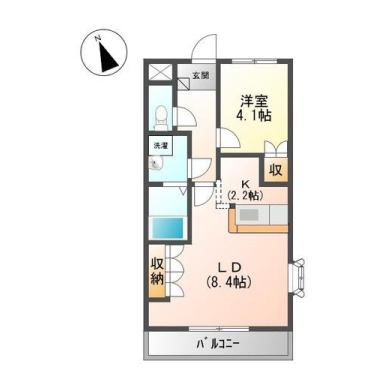 ソレイユ・ビアン 201の間取り図