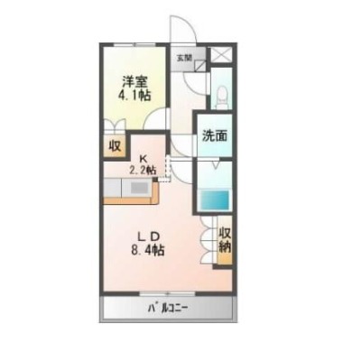 ソレイユ・ビアン 202の間取り図