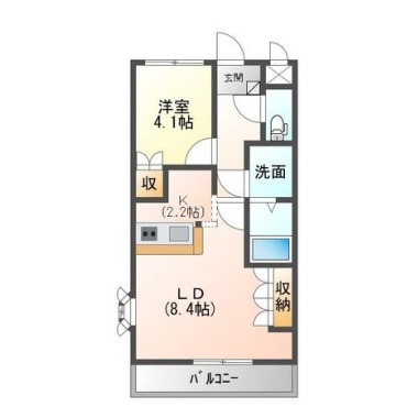 ソレイユ・ビアン 205の間取り図
